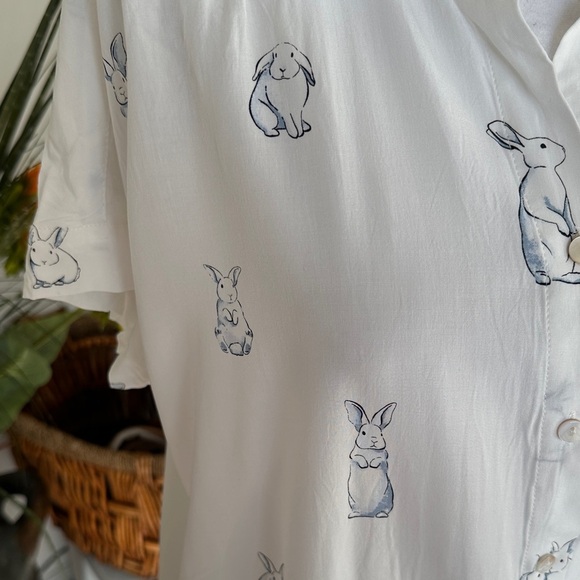 Jane+delancey White Printed Women's Blouse - Picture 3 of 9